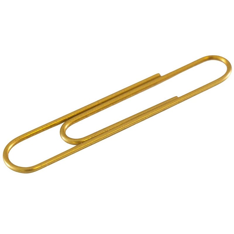 JAM Paper Colored Jumbo Paper Clips - Gold Paperclips - 75/pack - Image 4